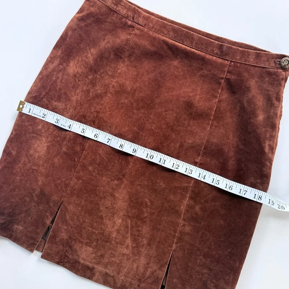 Vintage 1970s Brown Velveteen Mini Skirt S - Picture 11 of 16